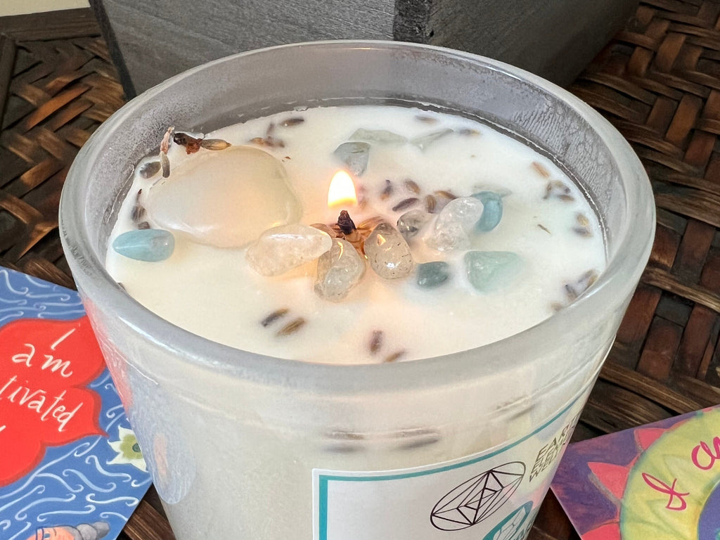 Crystal Candle, Soy Crystal Intention Candle, Intention Soy Crystal Candle, Gift for her