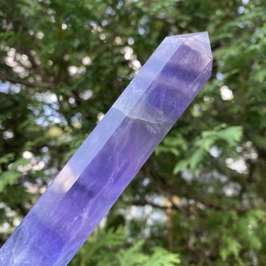 Lavender Indigo Fluorite Tower | Promotes clarity and truth