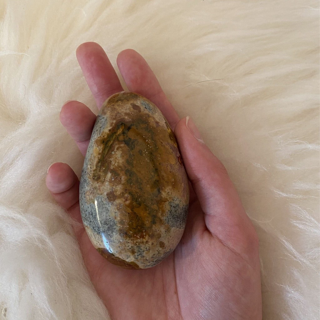 Polychrome Jasper Palm stone crystals