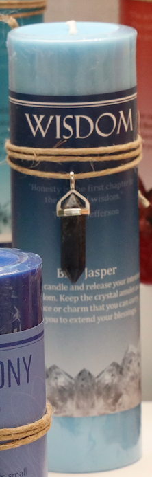 Pillar Intention Candle with Crystal Pendant | Various Options Available