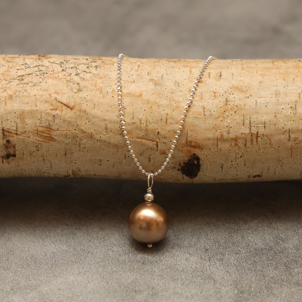 Bronze Pearl Blessing Necklace