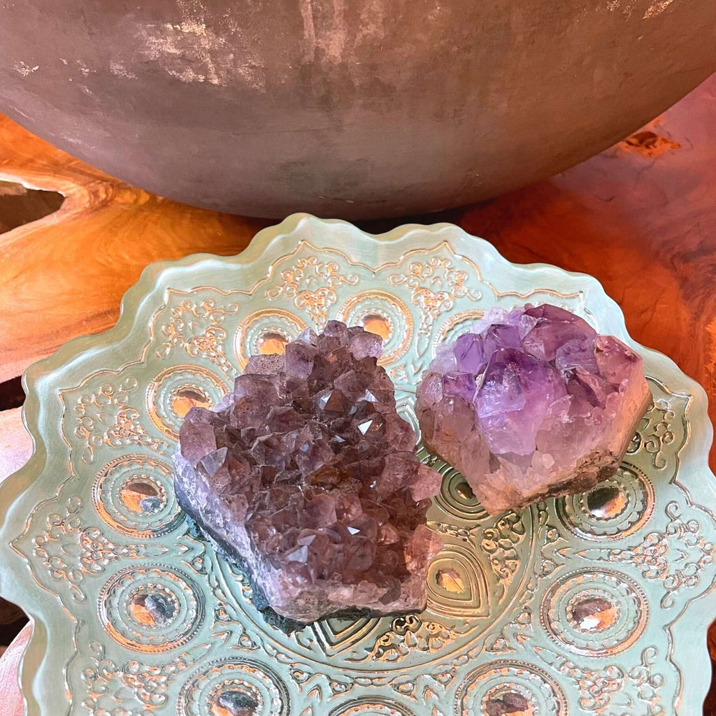 Crystal | Amethyst Clusters (2 Sizes Available)|Promotes Inner Peace, Calmness, and Balance.