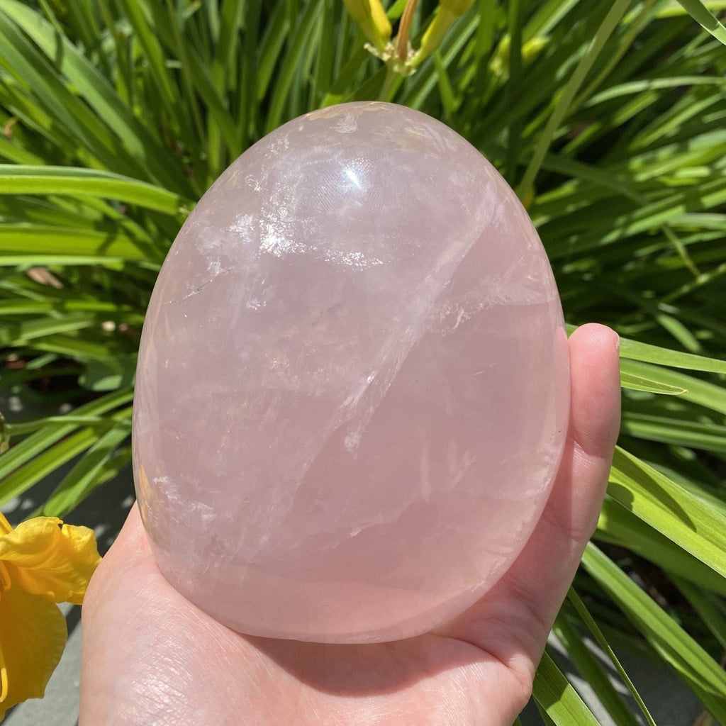 You are viewing Rose Quartz Free Form Crystal - Heart Chakra crystal - Meditation Spiritual Stones for Home / Office Decor - Rose Quartz Sphere - Gemstones Height: 5 inches x 1.5 inches Weight: .50 kg, 1.1 lbs