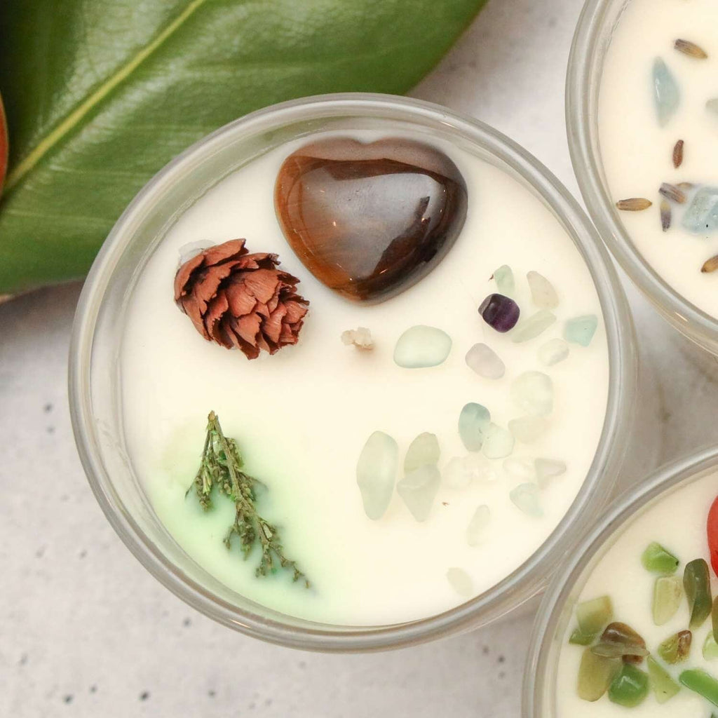 Crystal Candle, Soy Crystal Intention Candle, Intention Soy Crystal Candle, Gift for her