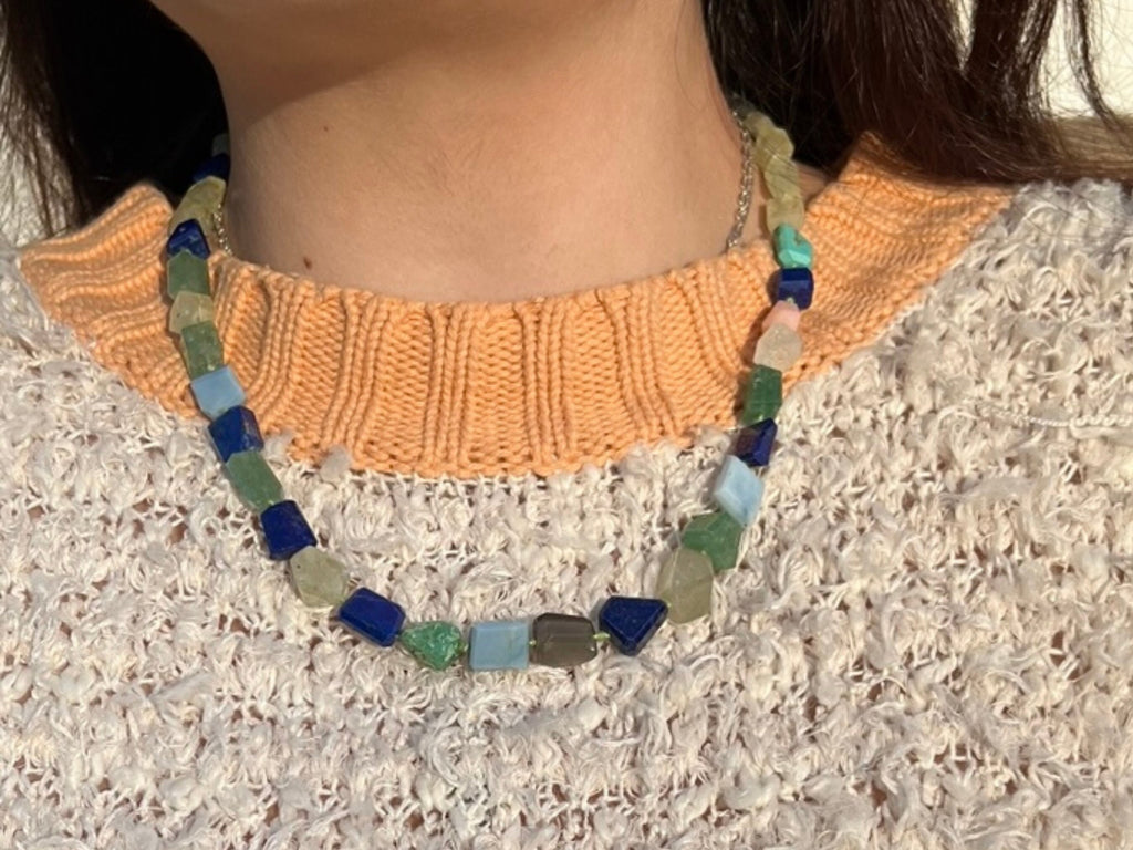 Mixed Gemstone Necklace | Crystal Mixed Gemstone Necklace, Rainbow Necklace, Gemstone Necklace, Crystal Necklace for Women
