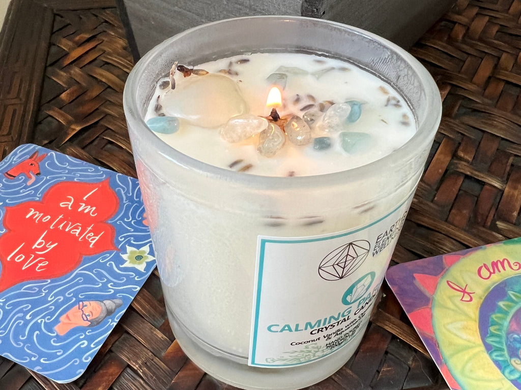 Crystal Candle, Soy Crystal Intention Candle, Intention Soy Crystal Candle, Gift for her