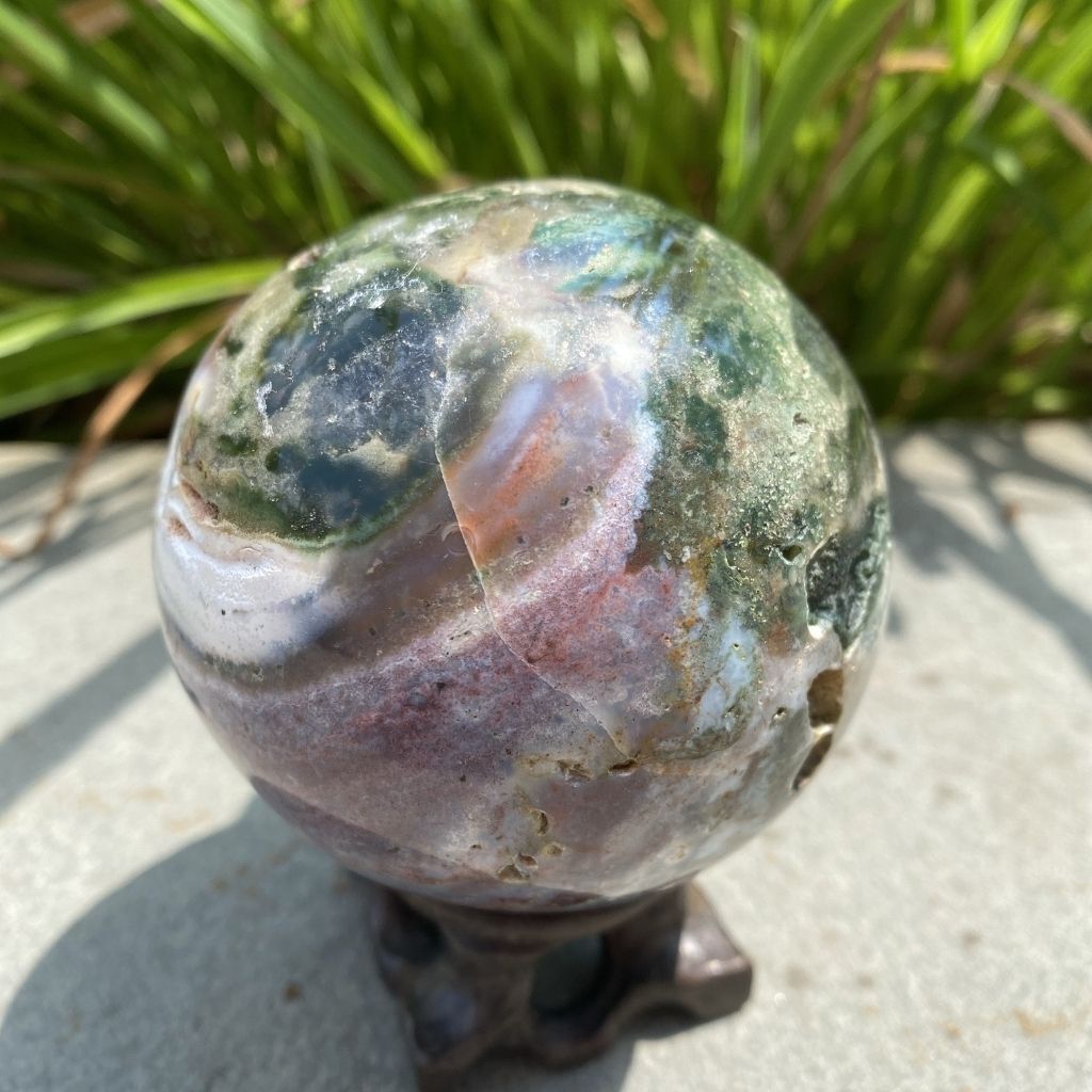 Ocean Jasper Sphere Crystal | Soothing, Calming, and Nurturing